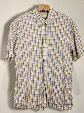 Y2K IZOD Saltwater Casual Button down Shirt 100% Cotton Men's Size XL